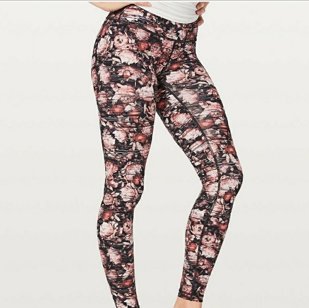Lululemon wunder under high rise NULUX peony sz 4
